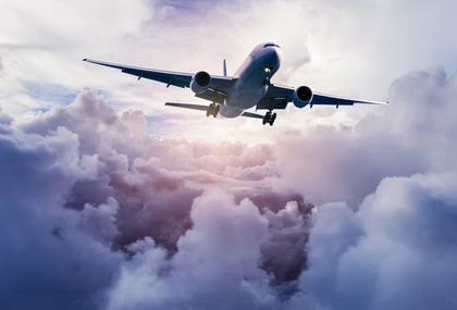 Airplane in the sky